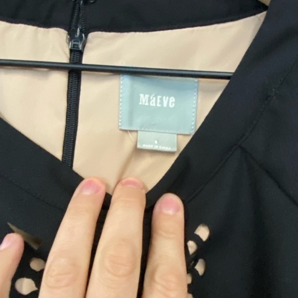 ANTHRO MAEVE‎ black and tan cocktail dress size 8 - Picture 7 of 10